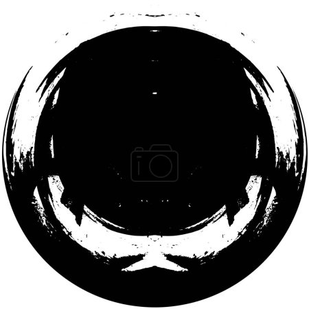 Ilustración de Sello de círculo grunge negro abstracto sobre fondo blanco, ilustración vectorial - Imagen libre de derechos