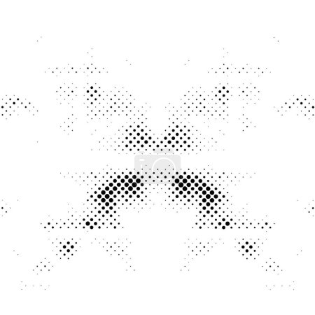 Ilustración de Fondo abstracto en blanco y negro. patrón de puntos. textura moderna y grunge, ilustración vectorial - Imagen libre de derechos