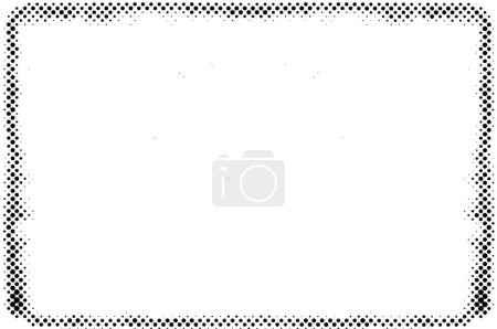 Illustration for Spotted black and white grunge vector line background. Abstract halftone illustration background. Grunge grid polka dot background pattern - Royalty Free Image