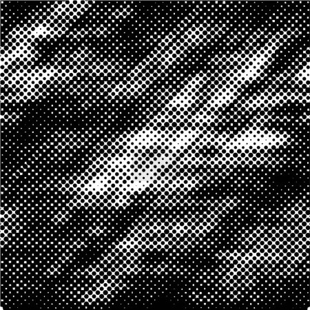 Ilustración de Patrón de medio tono blanco y negro. Fondo de impresión de tinta. Textura Grunge punteada. Ilustración vectorial - Imagen libre de derechos