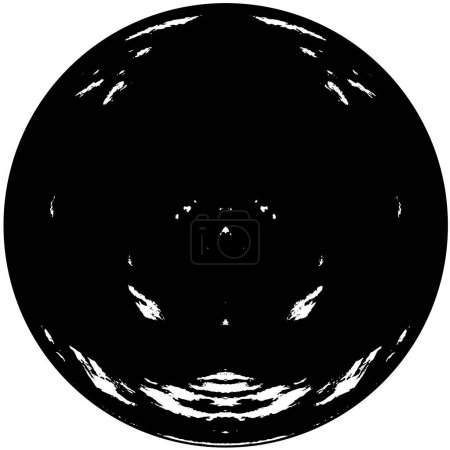 Téléchargez les illustrations : Abstrait noir grunge cercle timbre sur fond blanc, illustration vectorielle - en licence libre de droit