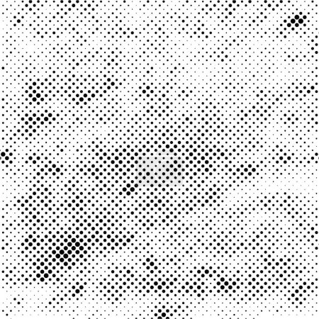 Ilustración de Fondo abstracto en blanco y negro. textura monocromática con puntos, ilustración vectorial - Imagen libre de derechos