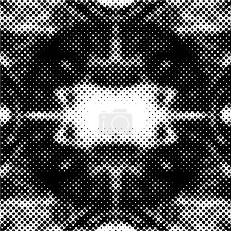 Ilustración de Fondo abstracto en blanco y negro. patrón de puntos. textura moderna y grunge, ilustración vectorial - Imagen libre de derechos