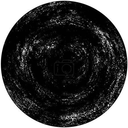 Illustration for Black grunge circle stamp on white background. abstract background, vector illustration - Royalty Free Image