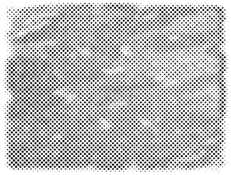 Téléchargez les illustrations : Abstrait fond noir et blanc à pois, texture monochrome. illustration vectorielle - en licence libre de droit