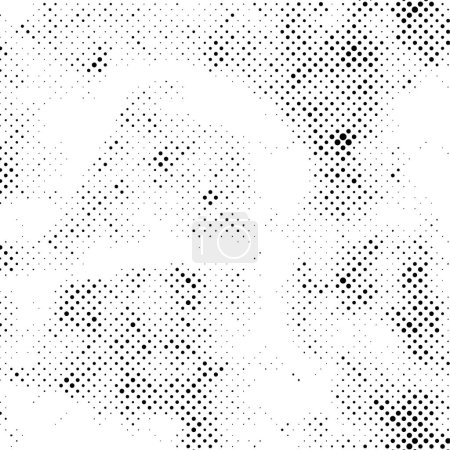 Illustration for Abstract halftone dotted background. Monochrome mosaic grunge pattern - Royalty Free Image