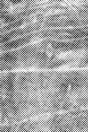 Ilustración de Grunge textura de angustia en blanco y negro. Patrón punteado - Imagen libre de derechos