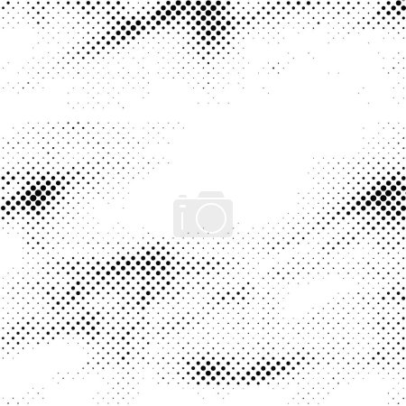 Illustration for Grunge black and white distress texture. Dotted pattern - Royalty Free Image