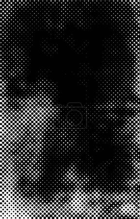 Ilustración de Fondo abstracto en blanco y negro con puntos, textura monocromática. ilustración vectorial - Imagen libre de derechos
