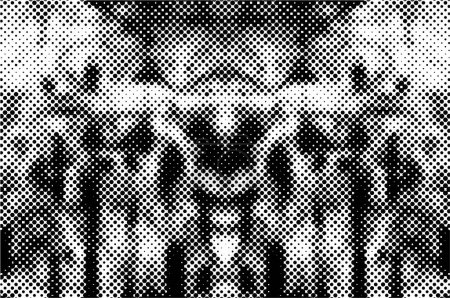 Ilustración de Grunge textura de angustia en blanco y negro. Patrón punteado - Imagen libre de derechos