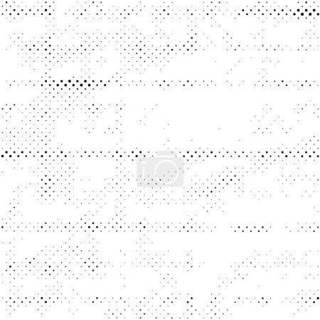 Illustration for Grunge halftone black and white dots texture background. Spotted vector abstract Texture - Royalty Free Image