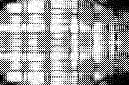 Illustration for Grunge halftone black and white dots texture background. Spotted vector abstract Texture - Royalty Free Image