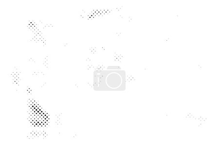Illustration for Monochrome grunge pattern with dot and circles. Black and white abstract background - Royalty Free Image