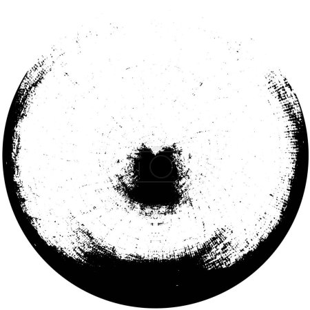 Ilustración de Sello de círculo grunge negro sobre fondo blanco. fondo abstracto, ilustración vectorial - Imagen libre de derechos