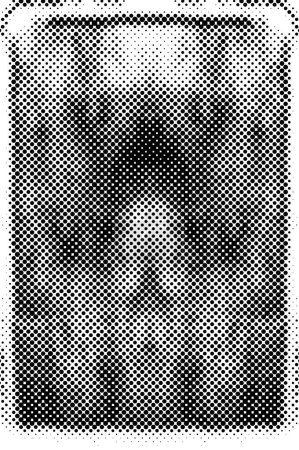 Illustration for Black and white abstract background with dotted pattern. Halftone effect. Vector illustration. - Royalty Free Image