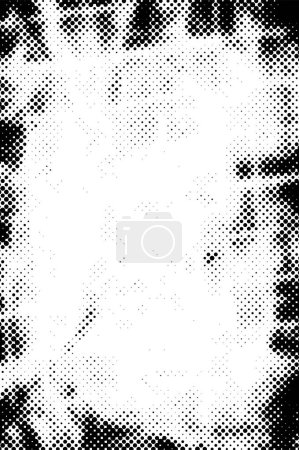 Ilustración de Fondo abstracto blanco y negro con patrón de puntos. Efecto semitono. Ilustración vectorial. - Imagen libre de derechos