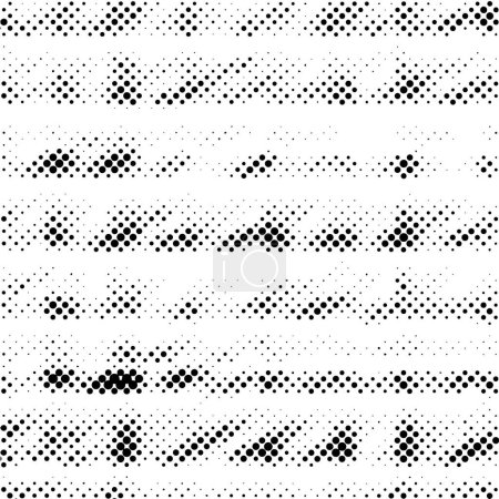 Ilustración de Fondo grunge blanco y negro. abstracto textura monocromática con puntos, ilustración vectorial - Imagen libre de derechos