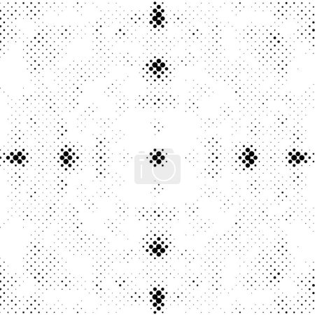 Illustration for Abstract black and white background. dots pattern, vector illustration - Royalty Free Image