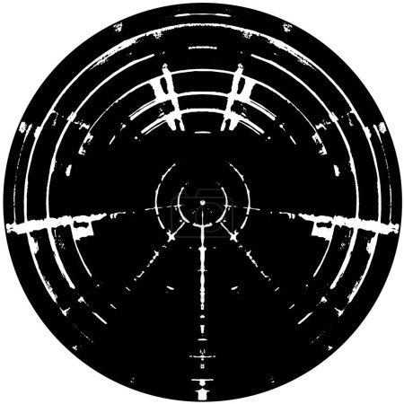 Ilustración de Sello de círculo grunge negro sobre fondo blanco. fondo abstracto, ilustración vectorial - Imagen libre de derechos