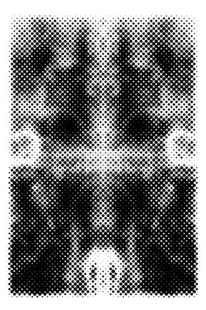 Illustration for Grunge halftone dots texture background. Spotted vector Abstract cubism Texture - Royalty Free Image