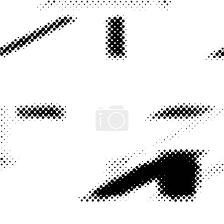 Illustration for Black and white grunge background. abstract monochrome texture with dots, vector illustration - Royalty Free Image