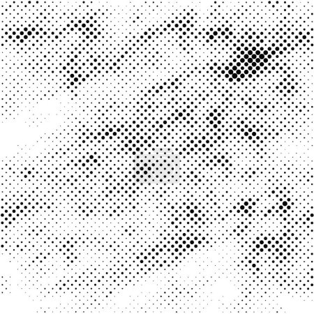 Illustration for Black and white grunge background. abstract pattern, dotted texture, vector illustration - Royalty Free Image