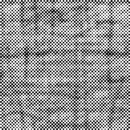 Illustration for Black and white grunge background. abstract pattern, dotted texture, vector illustration - Royalty Free Image