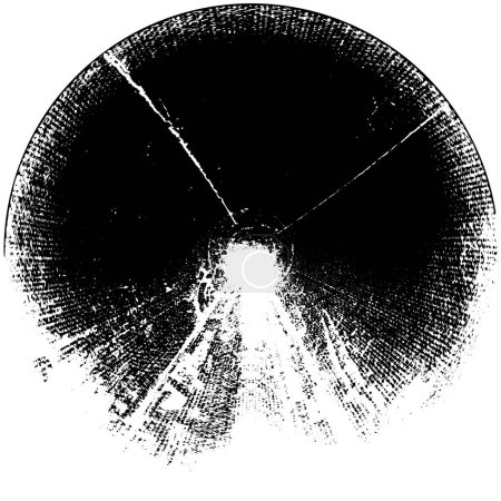 Téléchargez les illustrations : Tache grunge noire ronde. fond abstrait, illustration vectorielle - en licence libre de droit