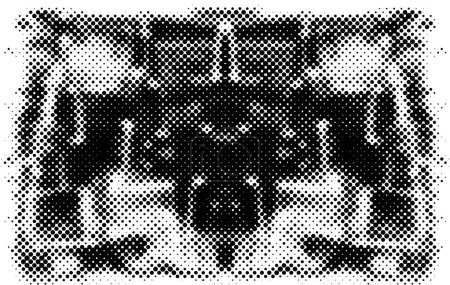 Ilustración de Grunge medio tono puntos textura fondo. Vector manchado cubismo abstracto Textura - Imagen libre de derechos