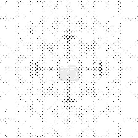 Grunge halftone vector background. Halftone dots vector texture. Gradient halftone dots background in pop art style. Black and white pattern texture. Ink Print Distress Background