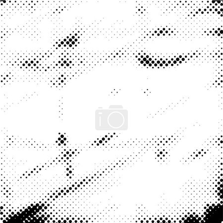 Ilustración de Fondo grunge blanco y negro. patrón abstracto, textura punteada, ilustración vectorial - Imagen libre de derechos