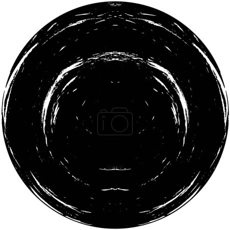 Illustration for Abstract background. monochrome texture. black and white circular background on white background - Royalty Free Image