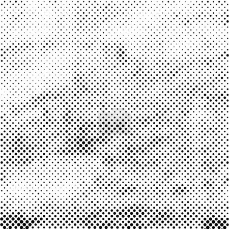 Téléchargez les illustrations : Fond grunge noir et blanc. motif abstrait avec des points, illustration vectorielle - en licence libre de droit