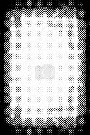 Téléchargez les illustrations : Mur pointillé noir et blanc texture grunge abstraite - en licence libre de droit