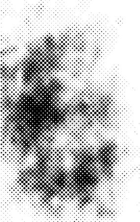Téléchargez les illustrations : Mur pointillé noir et blanc texture grunge abstraite - en licence libre de droit