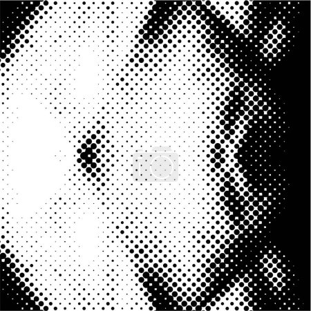 Ilustración de Textura grunge abstracta de pared punteada en blanco y negro - Imagen libre de derechos