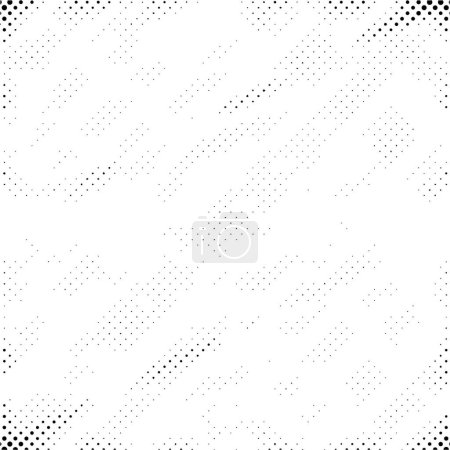 Ilustración de Fondo grunge blanco y negro. patrón abstracto con puntos, ilustración vectorial - Imagen libre de derechos