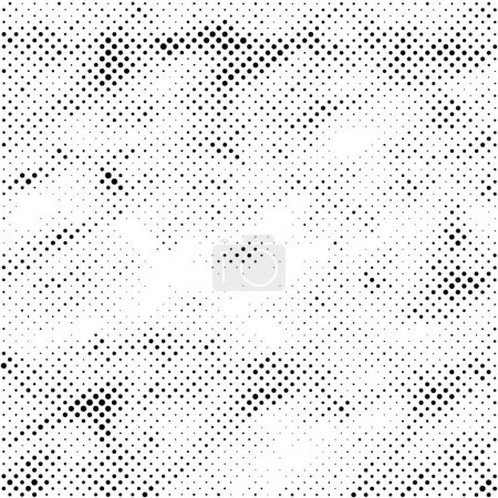 Illustration for Black and white grunge background. abstract pattern with dots, vector illustration - Royalty Free Image