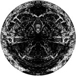 round monochrome grunge textured background