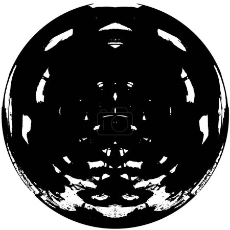 Illustration for Round monochrome grunge textured background - Royalty Free Image