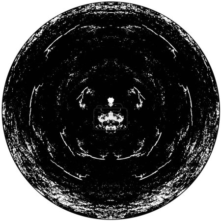 Illustration for Round monochrome grunge textured background - Royalty Free Image