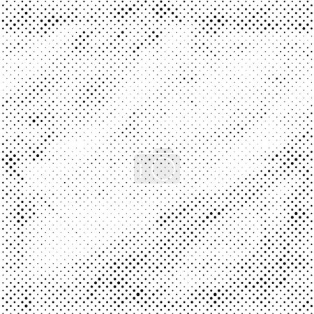 Illustration for Black and white grunge background. abstract pattern with circles, vector illustration - Royalty Free Image