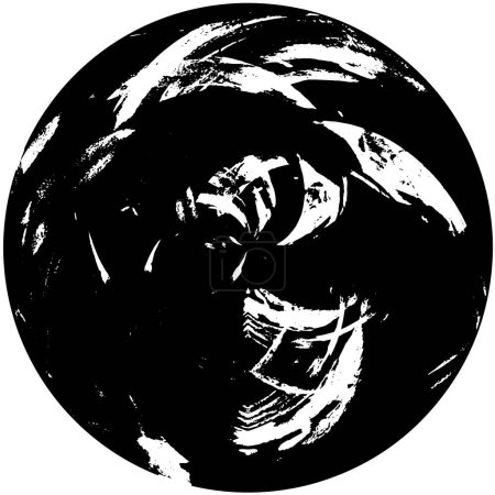 Ilustración de Redondo monocromo grunge texturizado fondo - Imagen libre de derechos