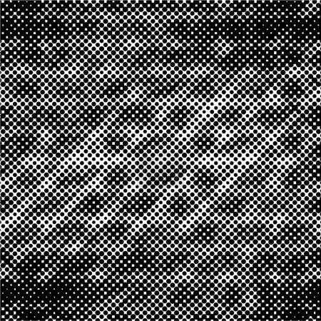 Téléchargez les illustrations : Fond grunge noir et blanc. motif abstrait avec cercles, illustration vectorielle - en licence libre de droit