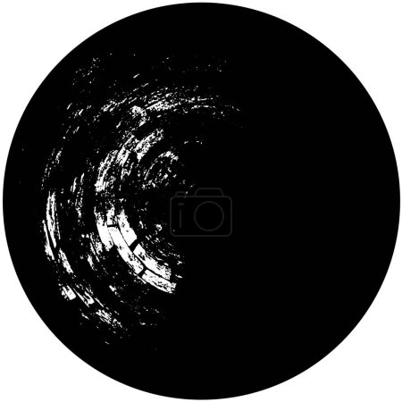 Illustration for Abstract round monochrome grunge textured background - Royalty Free Image