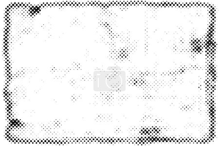 Ilustración de Mosaico blanco y negro de diferentes puntos - Imagen libre de derechos