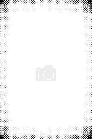 Illustration for Black and white mosaic of different dots - Royalty Free Image