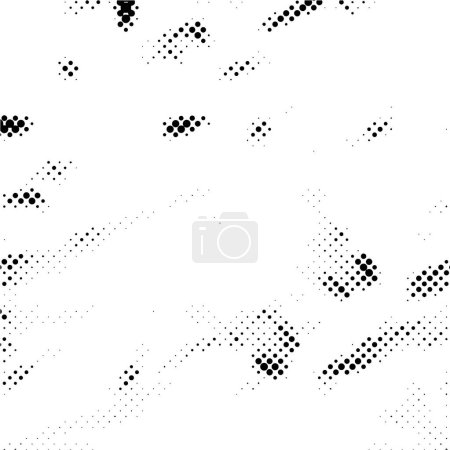Téléchargez les illustrations : Fond grunge noir et blanc. motif abstrait avec cercles, illustration vectorielle - en licence libre de droit