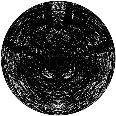Ilustración de Punto grunge negro redondo. fondo abstracto, ilustración vectorial - Imagen libre de derechos