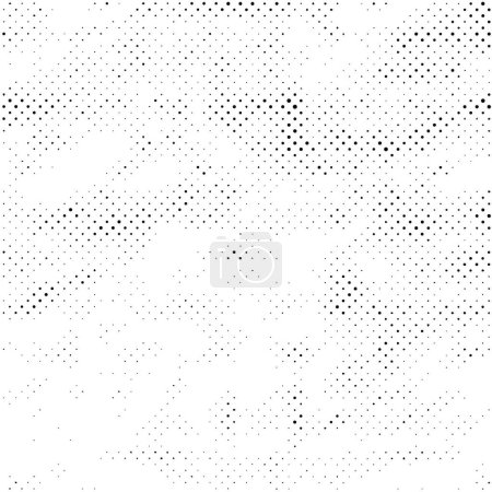 Ilustración de Fondo grunge blanco y negro. patrón abstracto con puntos - Imagen libre de derechos